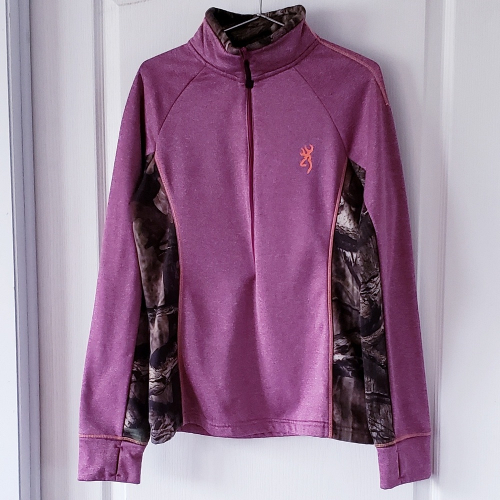 Browning purple and camo Lotus pullover